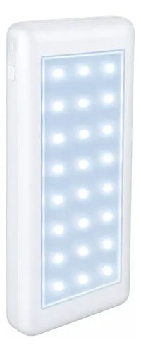 Power Bank 22000mah Carga Rápida Y.22 Cable 3 En 1 Y Luz Led Blanco