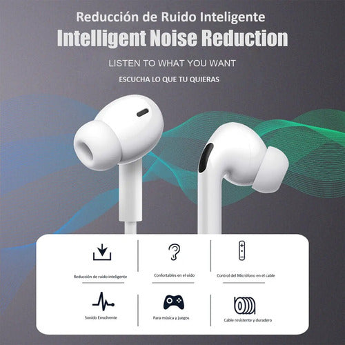 Audífonos In-ear Diegmark S2-e Con Micrófono Y Conector Compatible Para iPhone Y iPad Blanco