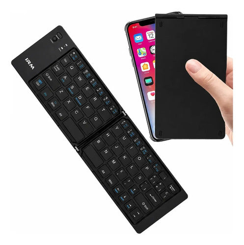 Mini Teclado Plegable Bluetooth Para Windows Ios Android Negro Español