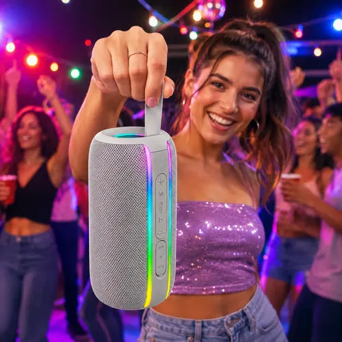 Parlante Bluetooth 8w Tws Luces Led Recargable Usb 1500mah