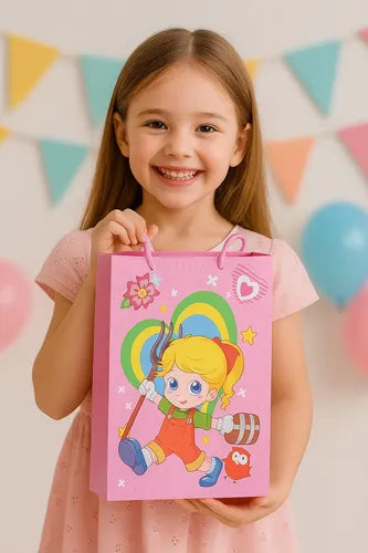 Bolsas De Regalo Infantiles Niña Pack 12 Diseños Animados Multicolores Diseño Variado