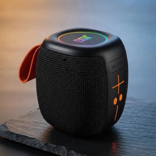 Parlante Portátil Rsm Hm-805 Bluetooth Con Radio Y Luces Led Negro