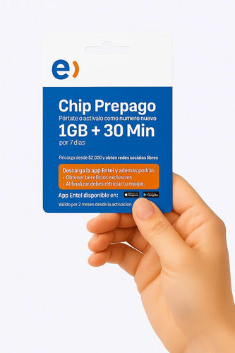 Chip Entel Prepago Pack 25 Unidades Sim Prepago 3 En 1