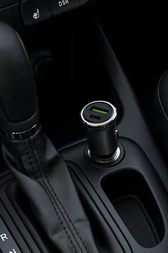 Kit Esencial Auto Aspiradora Cargador 33w Soporte Magnético Negro