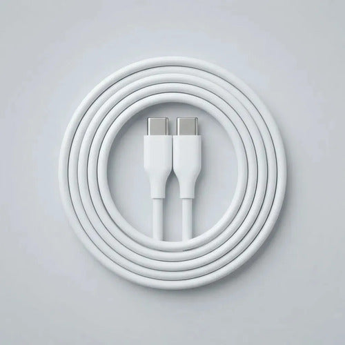 Cable Usb-c Treqa De Carga Rápida Y Sincronización De Datos, Pack De 2, Para iPhone 15, iPad, Samsung Y Xiaomi Blanco