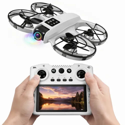 Drone Con Cámara Y Motores Brushless Para Vuelo Estable De 15 Minutos Gris Claro