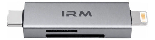 Lector Micro Sd Tf Usb C Usb L Compatible Con iPhone Android Gris
