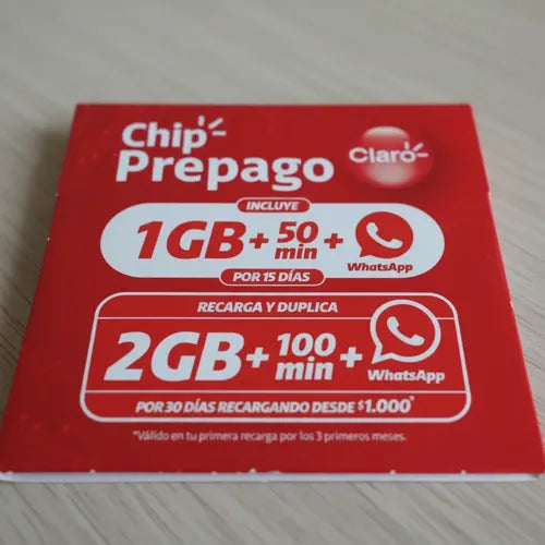 Chips Claro Prepago Pack 100 Unidades Chip Telefonia