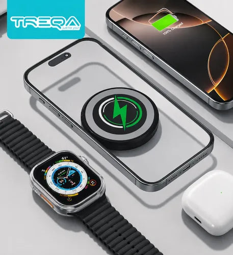 Cargador Magnético Inalámbrico 15w Compatible Con iPhone Negro