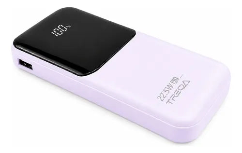 Power Bank Carga Rápida 10000mah 22.5w Pd 4 Cables Integrado Lila
