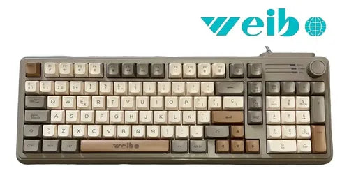 Teclado Gamer Diegmark Wb222 Con Perilla Multifunción Rgb Y Panel Numérico Gris Español Latinoamericano