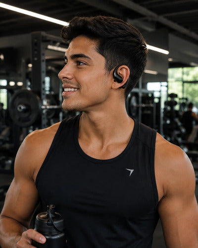 Audífonos Deportivos Bluetooth 5.3 Micrófono Control Táctil Negro