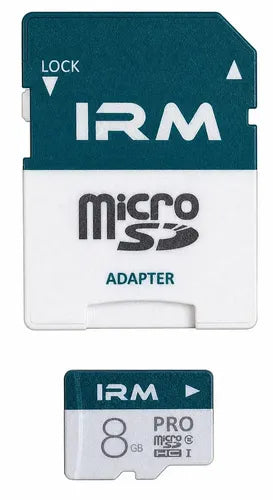 Tarjeta Micro Sd Irm 8 Gb Clase 10 Con Adaptador Para Celulares Y Cámaras