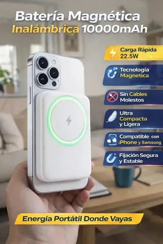 Kit Powerbank Magnético 10000mah 22.5w + Bolso Organizador