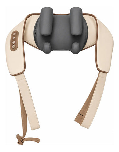 Masajeador Cervical De Cuello Hombros 20w Portátil Recargabl Beige