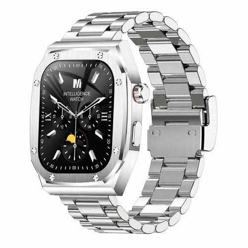Smartwatch Diegmark Z17-max Para Hombre Y Mujer Con Llamadas Bluetooth Y Pantalla Amoled 2.01  Plateado Metalica
