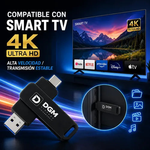 Pendrive Flash Drive Otg 64gb Usb Usb-c 3.1 Alta Velocidad Negro Otg Dual Usb-c Usb-a