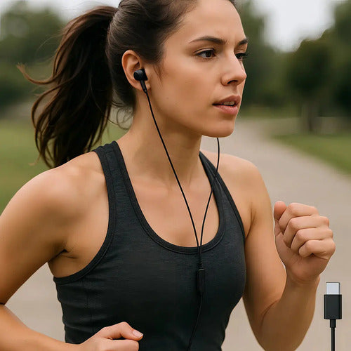 Audífonos In-ear Diegmark Sl-e120 Usb-c Con Micrófono Y Reducción De Ruido Negro