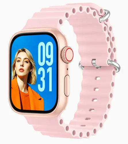 Smartwatch Diegmark W9 Ultra De 45 Mm Para Llamadas Y Salud Hebilla Rosa Oro Brillante
