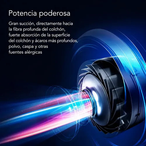 Aspiradora Potente Anti-ácaros Para Colchón Sofà Con Luz Uv Gris