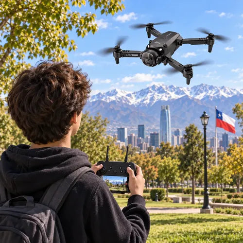 Drone Plegable Wifi Con Cámara Hd Control Remoto Giro 360° Gris