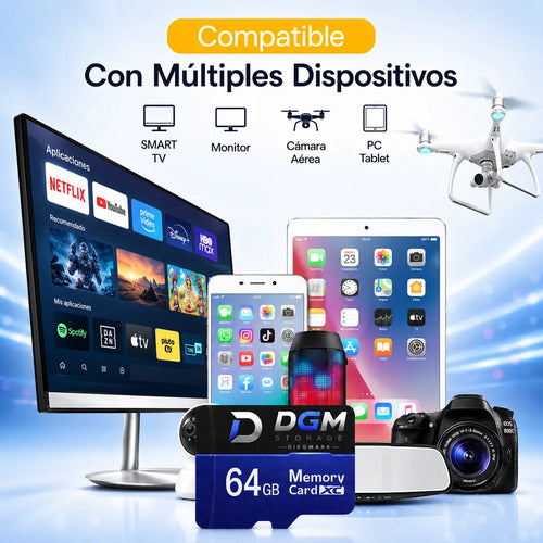 Tarjeta De Memoria Micro Sdxc 64gb Clase 10 Uhs-i U3 V30 4k