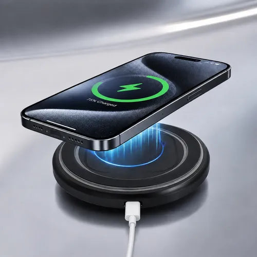 Cargador Magnético Inalámbrico 15w Compatible Con iPhone Negro