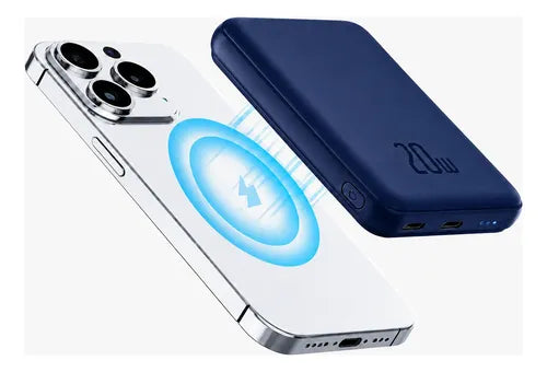 Powerbank Magnético Carga Rápida Para iPhone Y Android Azul