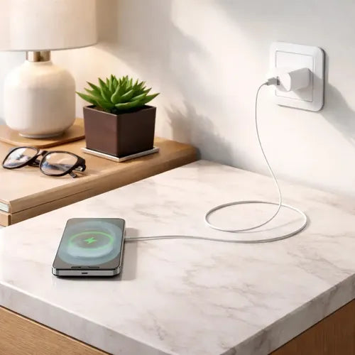 Cargador Magnético Inalámbrico Rápido Diegmark De 15w Para iPhone Y Android En Blanco