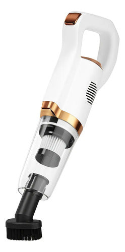 Aspiradora Inalámbrica Recargable Usb 2 En 1 Para Auto Hogar Blanco