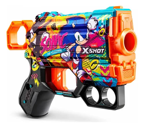 Pistola De Dardos Xshot Sonic Hyper Spike 8 Dardos De Espuma Multicolor