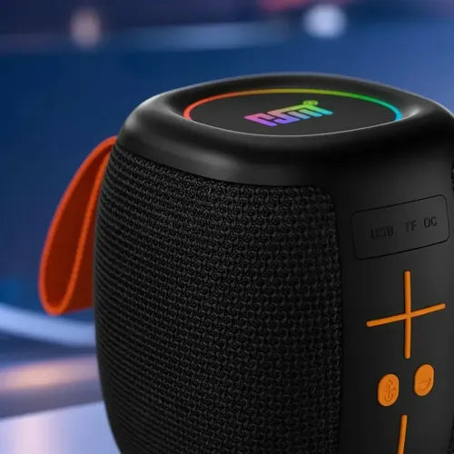 Parlante Portátil Rsm Hm-805 Bluetooth Con Radio Y Luces Led Negro