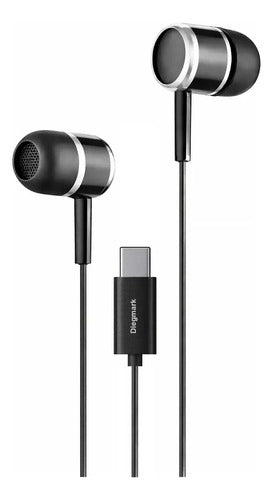 Audífonos In-ear Tipo C Hi-fi Con Micrófono, Sonido Estéreo Y Bajos Potentes Para Android Negro