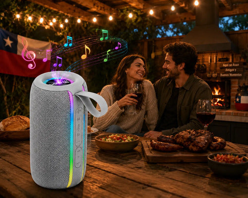 Parlante Bluetooth 8w Tws Luces Led Recargable Usb 1500mah