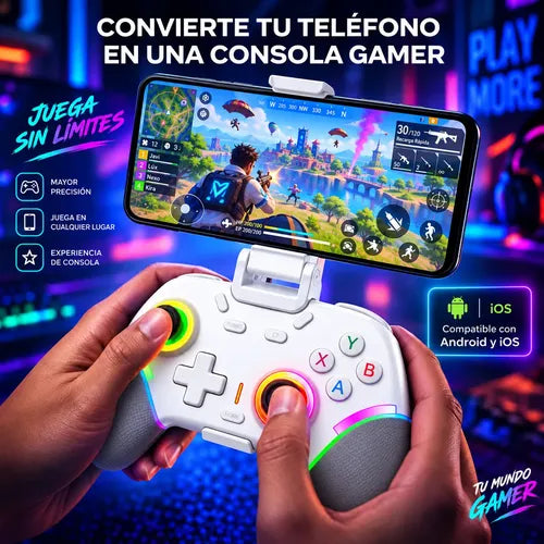 Control Joystick Gamer X9 Inalámbrico Rgb Multiplataforma