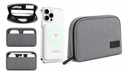 Kit Powerbank Magnético 10000mah 22.5w + Bolso Organizador