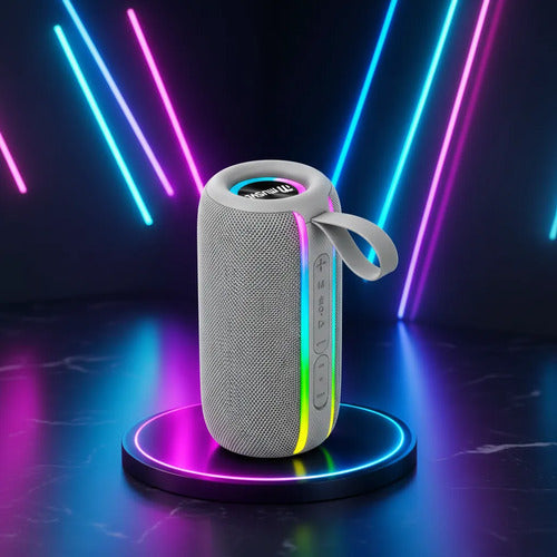 Parlante Bluetooth 8w Tws Luces Led Recargable Usb 1500mah