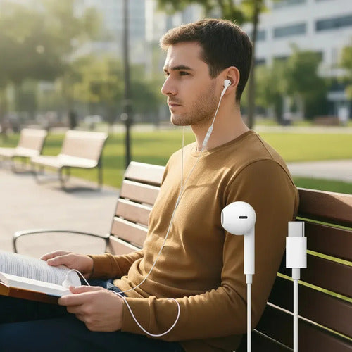 Audífonos In-ear Vidvie Hs665 Usb Tipo C Micrófono Super Bass Sonido Envolvente Blanco