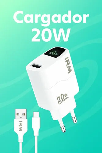 Cargador Rápido 20w Usb C Para Samsung Xiaomi Android Blanco