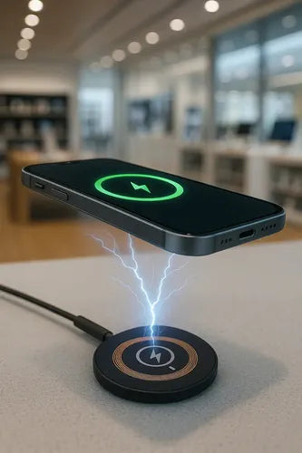Cargador Magnético Inalámbrico Diegmark Z9 De Carga Rápida Para iPhone Y Android Negro