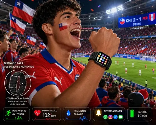 Smartwatch Diegmark W.9 Ultra Con Llamadas Bluetooth Y Monitoreo De Salud Para iPhone Y Android Negro Hebilla
