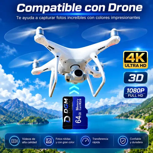 Tarjeta De Memoria Micro Sdxc 64gb Clase 10 Uhs-i U3 V30 4k