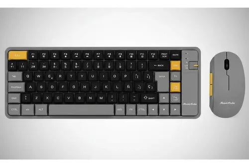 Kit Teclado Y Mouse Inalámbricos Diegmark Gamer Recargables Para Pc, Tablet Y Smart Tv Gris Oscuro Gris