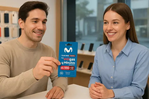 Chip Movistar Prepago 5g Plan 30 Días 40gb Y 500 Minutos 3 En 1
