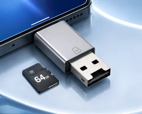 Lector De Tarjetas Tf Micro Sd Conectores Usb C Usb Compacto Gris