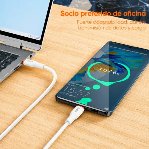 Cable Usb-c 1m 60w Carga Rápida Para Samsung Xiaomi Android