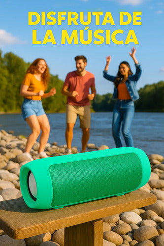 Parlante Portátil Charge Mini Bluetooth 6000mah Recargable Verde Claro