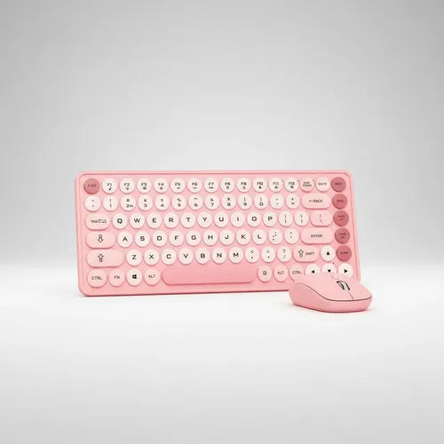 Kit Teclado Y Mouse Inalámbricos Teclas Redondas Silencioso