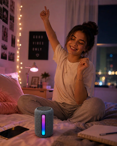 Parlante Inalámbrico A8 Bluetooth 5.3 Usb Radio Fm Luz Rgb
