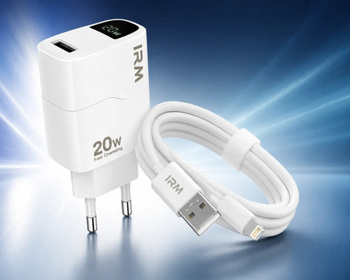 Cargador Rápido 20w Compatible Con iPhone Series 8 Al 14 Blanco